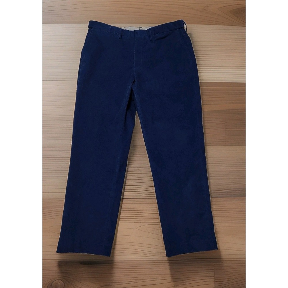 Lands End Men 42T Classic Clothing Traditional Fit Corduroy Pant Blue 42x32